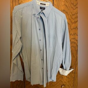 BUNDLE 4/$30 EUC MENS L DOCKERS WRINKLE RESISTANT 100% cotton long sleeve shirt